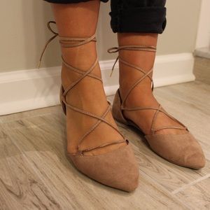 Lace up flats